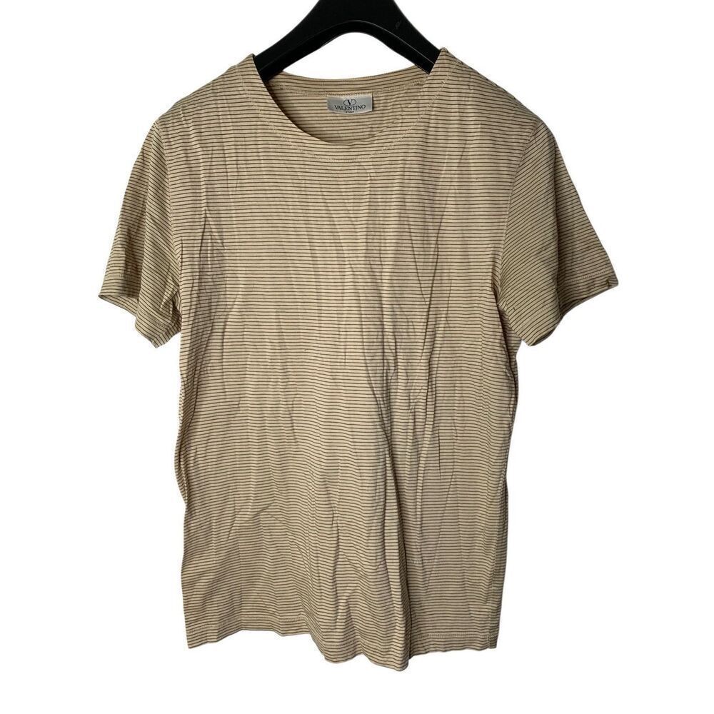 Valentino Studio neutral striped t shirt men's